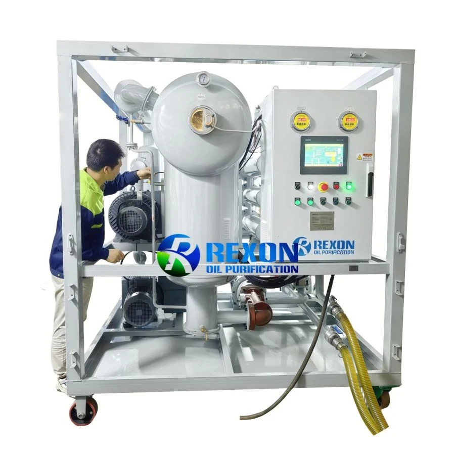 Máy lọc dầu máy biến áp chân không hai cấp tự động Rexon ZYD-10000