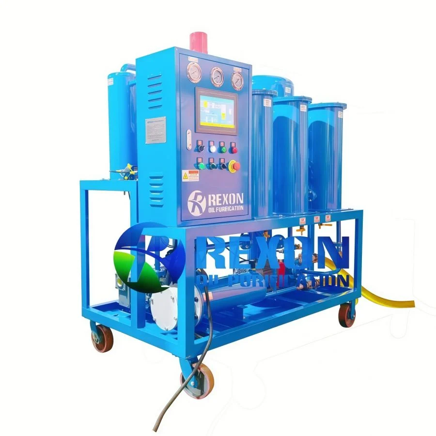 Máy lọc dầu thủy lực chân không tách nước tự động PLC Rexon TYA-20