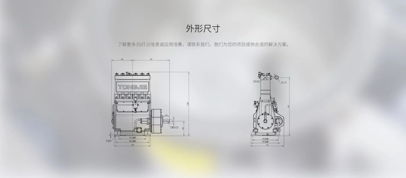 Bơm piston cao áp 350TJ5 Tongjie – bản vẽ kỹ thuật