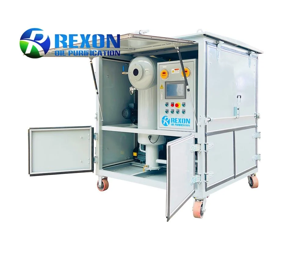 Máy lọc dầu máy biến áp chân không hai cấp vỏ chống thời tiết Rexon ZYD-30