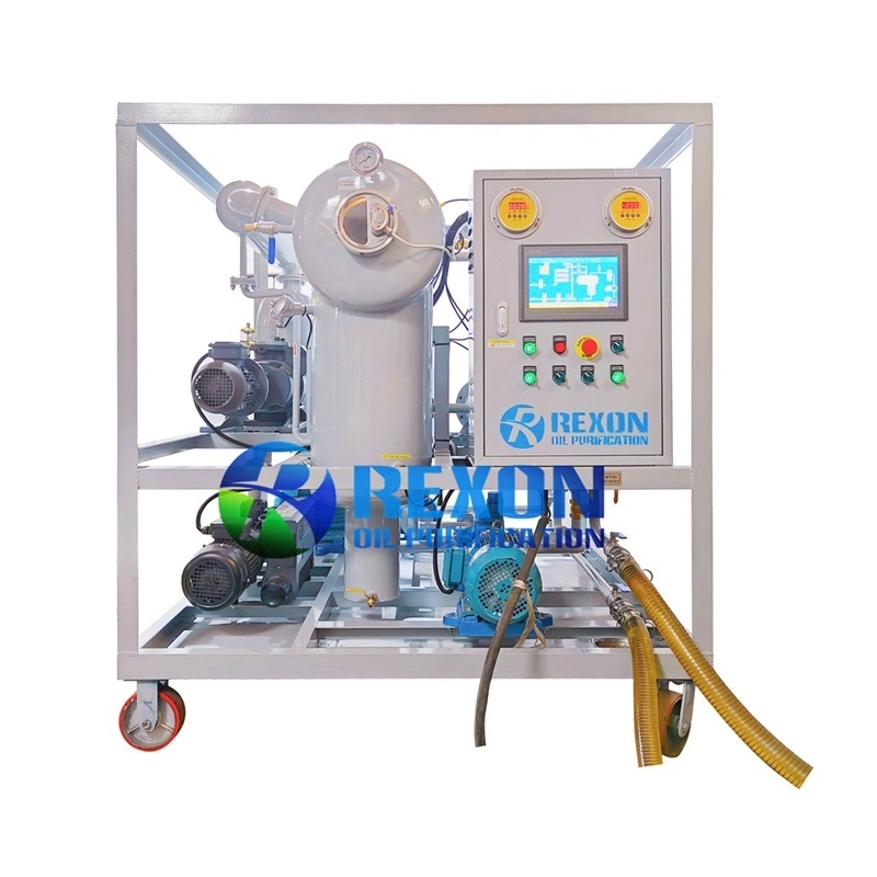 Máy lọc dầu cách điện chân không hai cấp có đồng hồ số Rexon