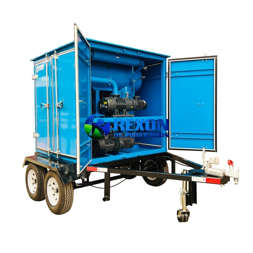 Máy lọc dầu máy biến áp chân không hai cấp kiểu rơ moóc di động Rexon ZYD-WM-100