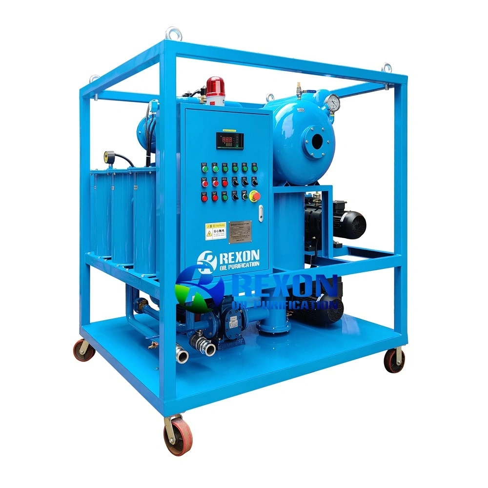 Máy lọc dầu máy biến áp chân không hai cấp kiểu khung Rexon ZYD-100