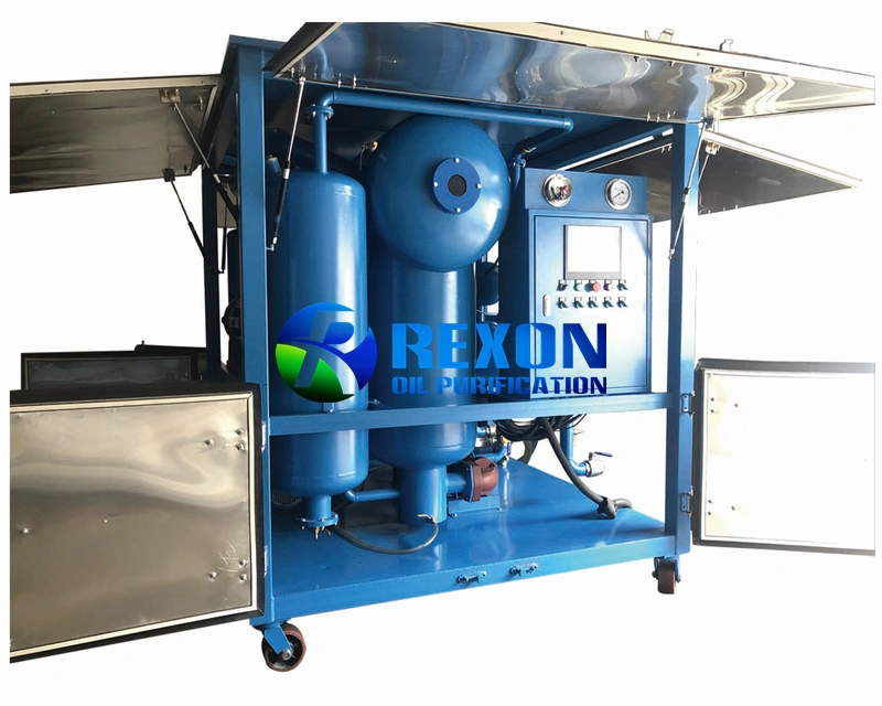 Máy lọc dầu tái sinh dầu máy biến áp chân không hai cấp dòng Rexon ZYD-I