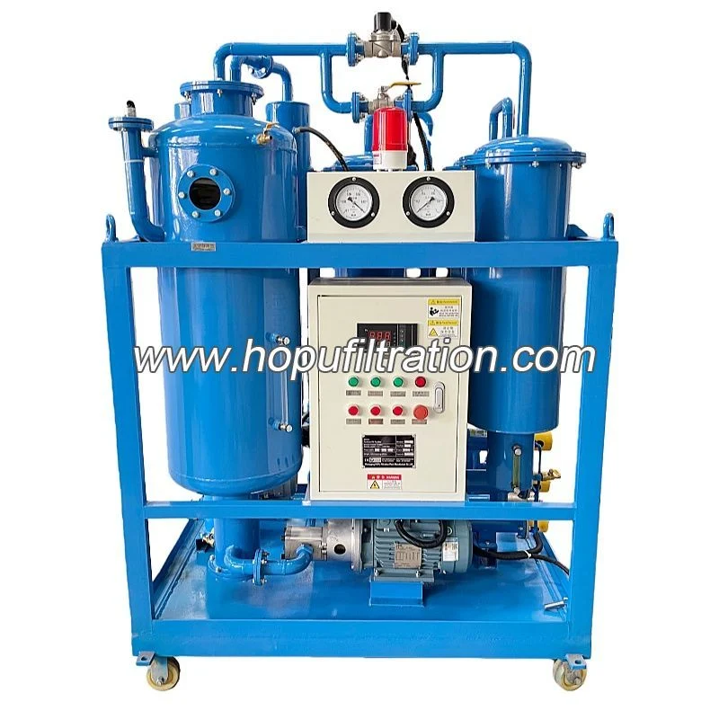Máy lọc dầu tuabin, dầu máy nén có khay chống tràn dòng TY HOPU