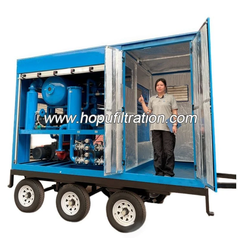 Trạm lọc dầu biến áp rơ-moóc ba trục sáu bánh dòng ZYM HOPU